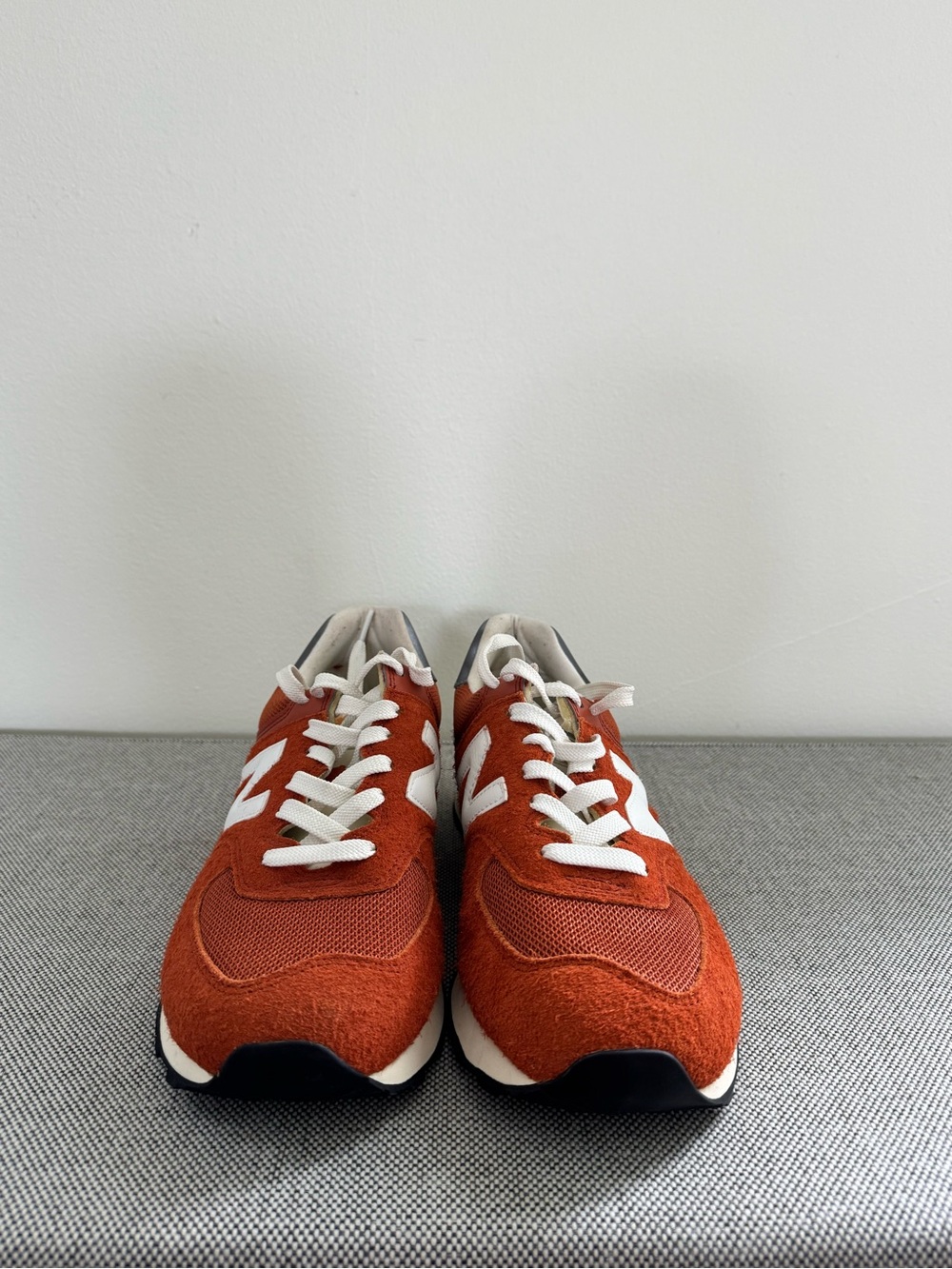 New Balance Rust Orange Suede & Mesh Sneaker - Picture 2 of 5